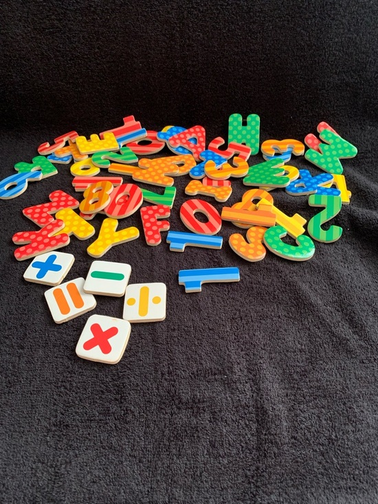 Other - Wooded Magnet Alphabet Upper Case with Numbers and Mathematic Symbols